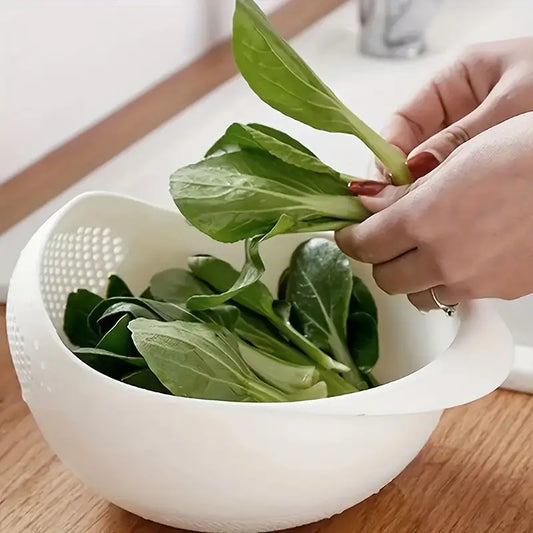 Multi-Functional Kitchen Washing Basket Basin - Food-Safe Plastic