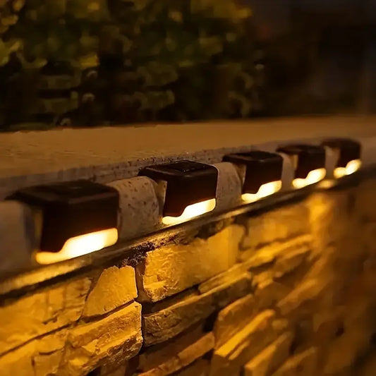Solar Stair Lights : Auto Light Up In The Dark