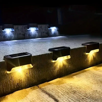 Solar Stair Lights : Auto Light Up In The Dark