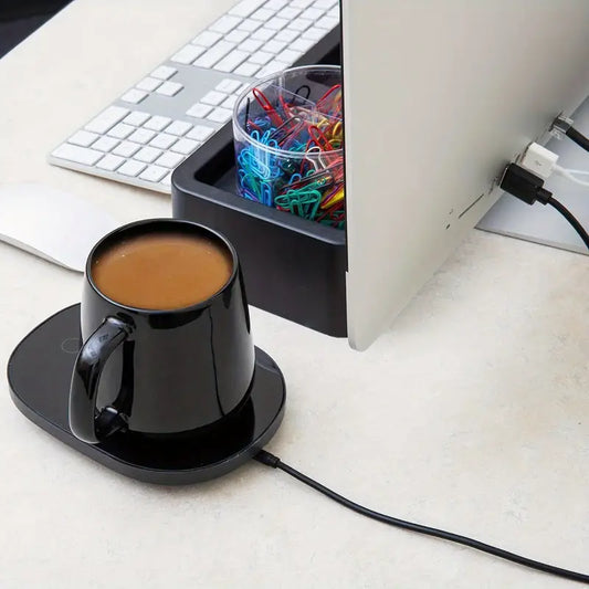 Stainless Steel Coffee Warmer and Mug Set