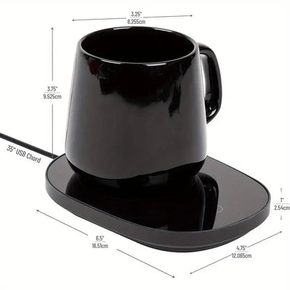 Stainless Steel Coffee Warmer and Mug Set