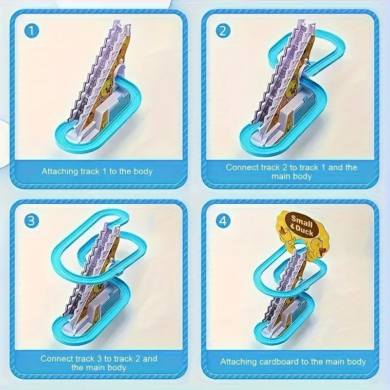 Stair Climbing Ducklings Race Track Set
