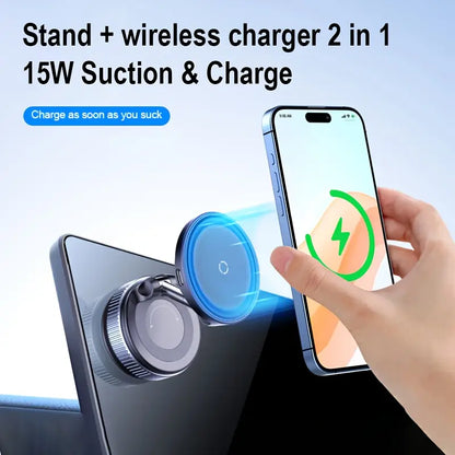 Strong Magnetic Car Phone Holder - Foldable, 360° Adjustable Vacuum Bracket