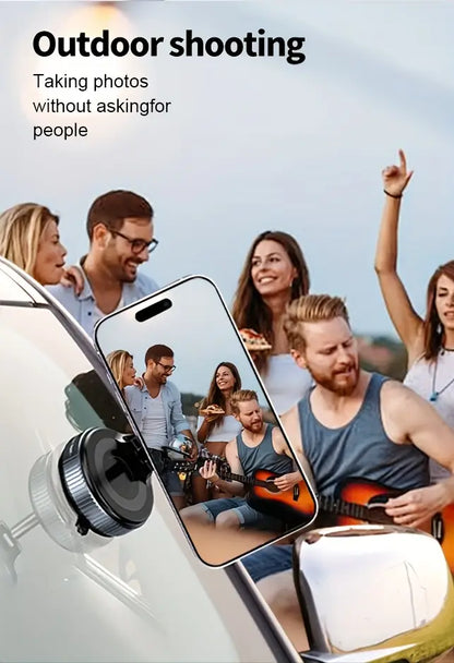 Strong Magnetic Car Phone Holder - Foldable, 360° Adjustable Vacuum Bracket